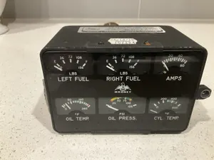 Mooney M20E Garwin Instrument Cluster 1965